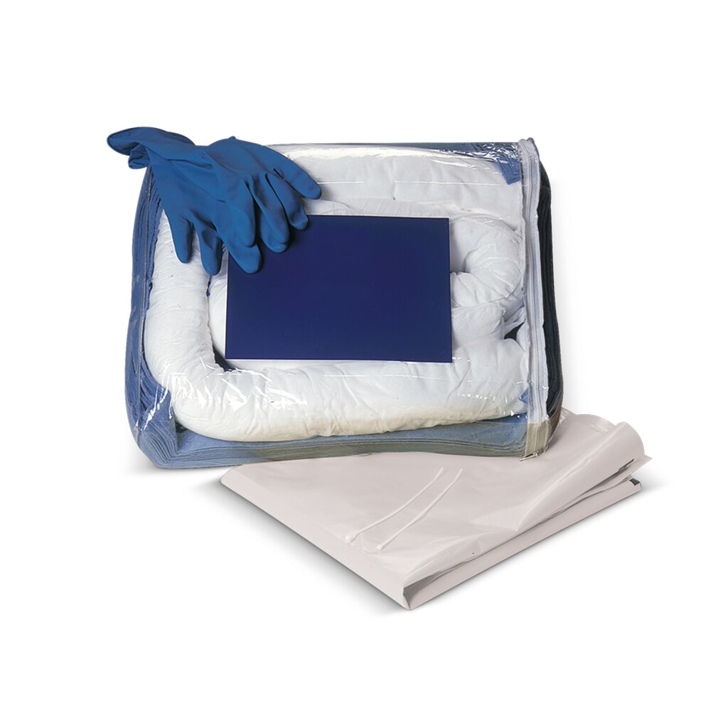 Kit di emergenza portatile per oli, capacità di assorbimento 24 l Immagine del prodotto: Kit di emergenza portatile per oli, capacità di assorbimento 24 l
