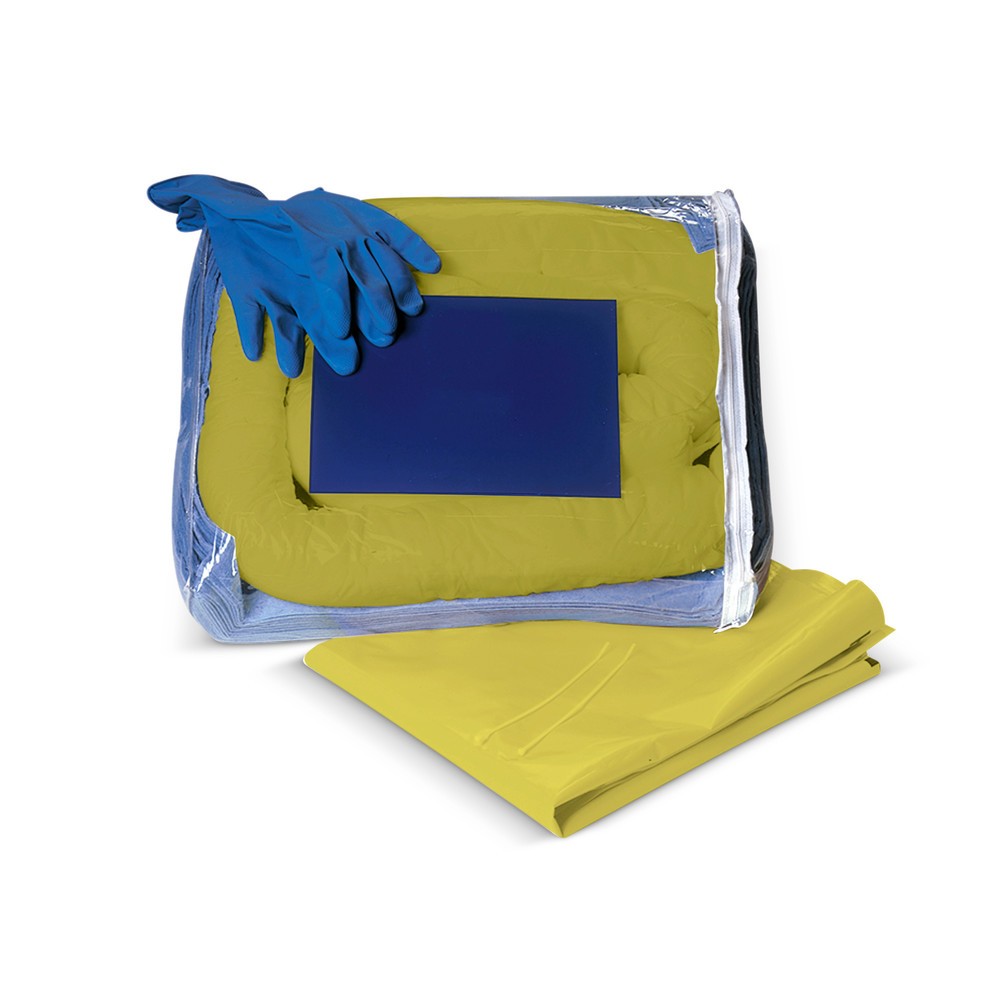 Immagine del prodotto: Kit di emergenza portatile per sostanze chimiche, capacità di assorbimento 20 l