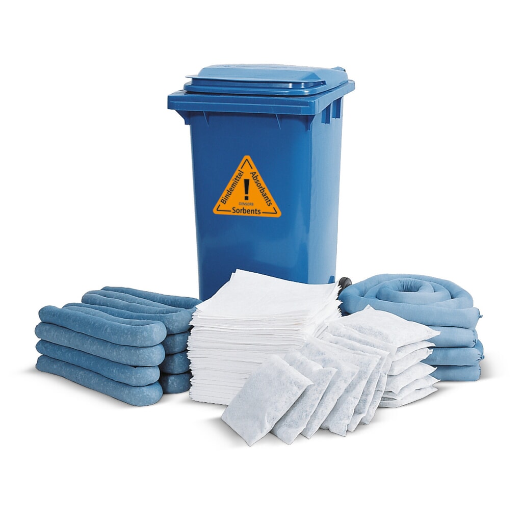 Kit di ricarica per kit di emergenza in bidone su ruote, oli, capacità di assorbimento 162 l Immagine del prodotto: Kit di ricarica per kit di emergenza in bidone su ruote, oli, capacità di assorbimento 162 l