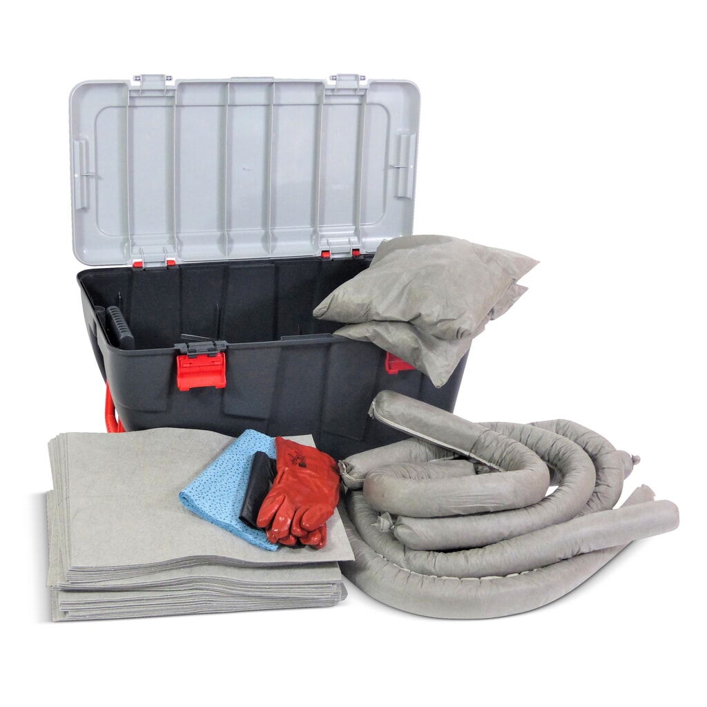 Kit di emergenza per oli, capacità di assorbimento 75 litri, trolley Immagine del prodotto: Kit di emergenza per oli, capacità di assorbimento 75 litri, trolley
