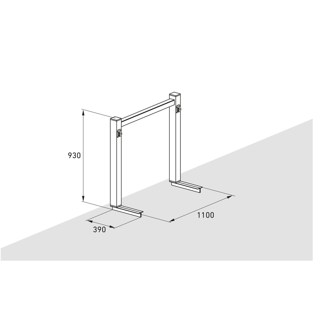 Immagine del prodotto n. 8: Modulo di carica per rastrelliera per biciclette wsm®, caricamento da un lato, larghezza 1.100 mm, 2 posti