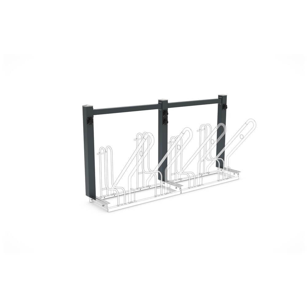 Immagine del prodotto: Modulo di carica per rastrelliera per biciclette wsm®, caricamento da un lato, larghezza 2.100 mm, 4 posti