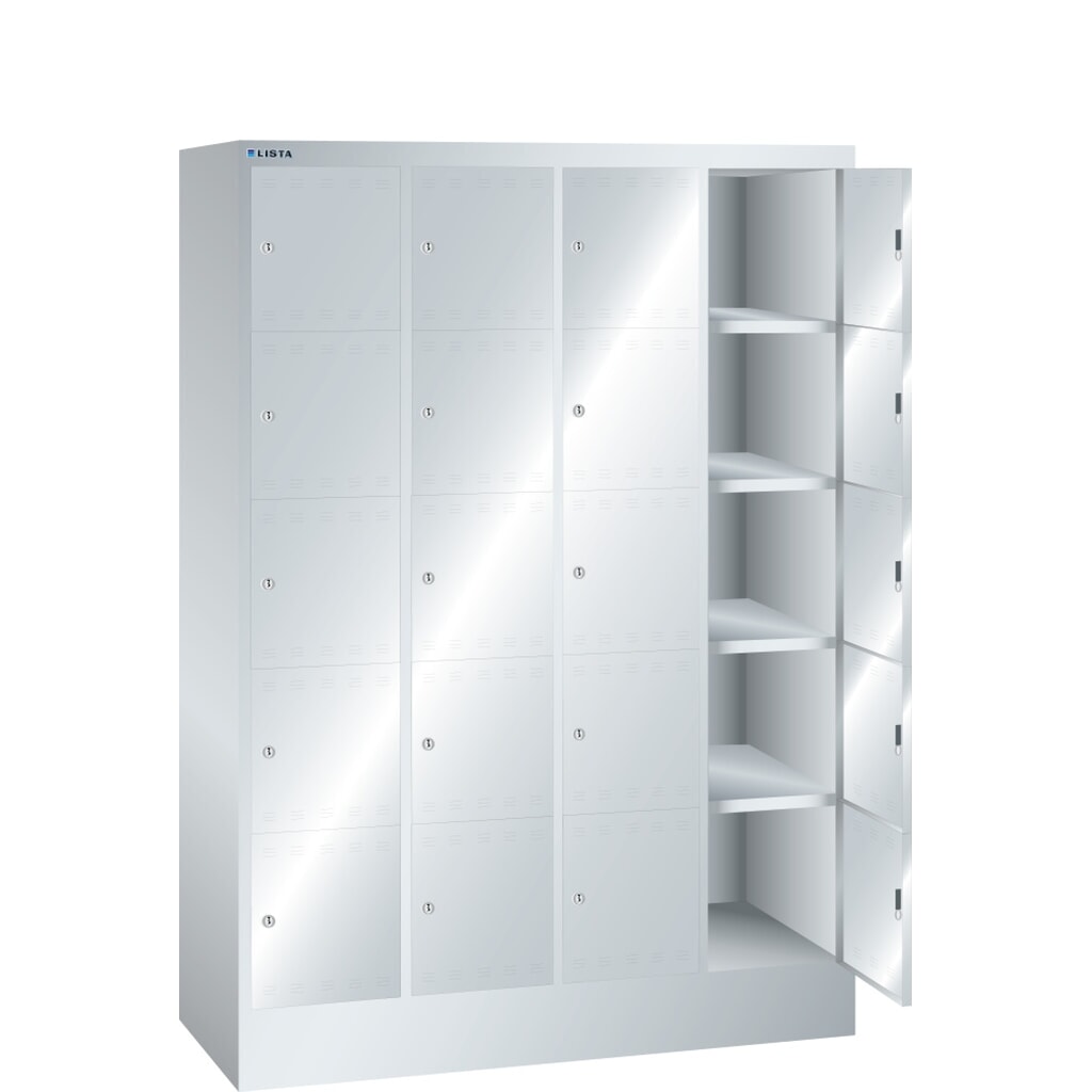 LISTA Armadio a scomparti, (LxPxH) 1200x500x1695mm, 4x5 scomparti, serratura a cilindro Immagine del prodotto: LISTA Armadio a scomparti, (LxPxH) 1200x500x1695mm, 4x5 scomparti, serratura a cilindro
