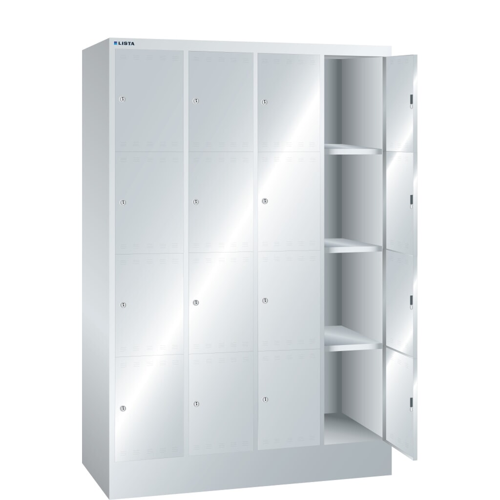 LISTA Armadio a scomparti, (LxPxH) 1200x500x1795mm, 4x4 scomparti, serratura a cilindro Immagine del prodotto: LISTA Armadio a scomparti, (LxPxH) 1200x500x1795mm, 4x4 scomparti, serratura a cilindro