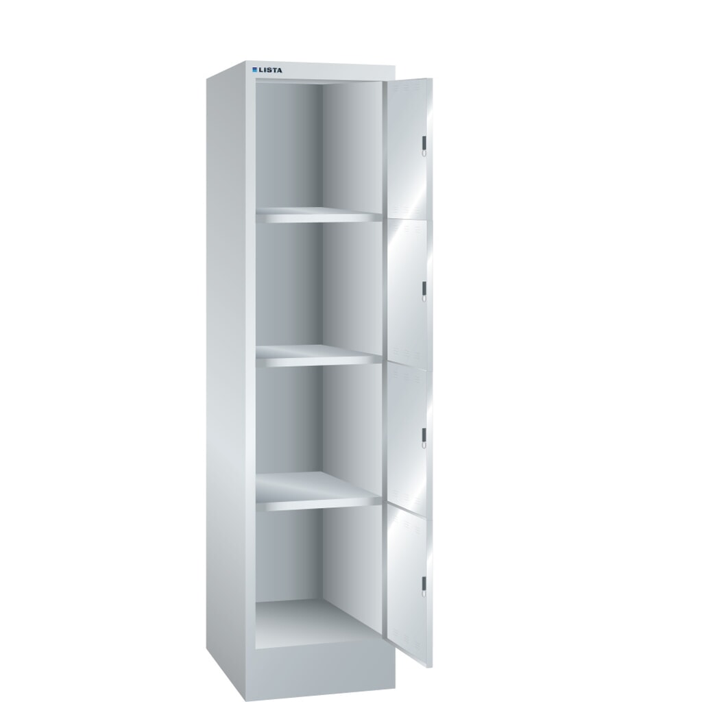 LISTA Armadio a scomparti, (LxPxH) 415x500x1795mm, 1x4 scomparti, dispositivo di chiusura Immagine del prodotto: LISTA Armadio a scomparti, (LxPxH) 415x500x1795mm, 1x4 scomparti, dispositivo di chiusura