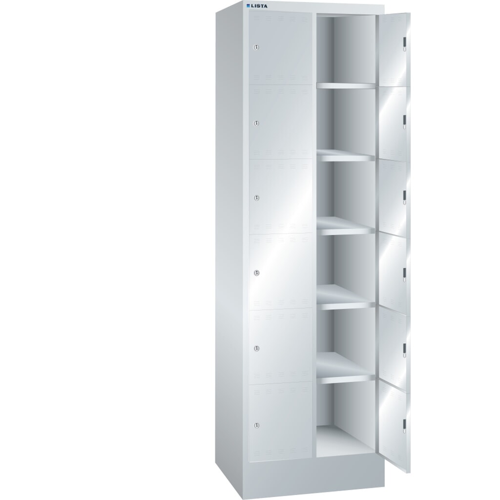 Immagine del prodotto: LISTA Armadio a scomparti, (LxPxH) 610x500x1995mm, 2x6 scomparti, serratura a cilindro