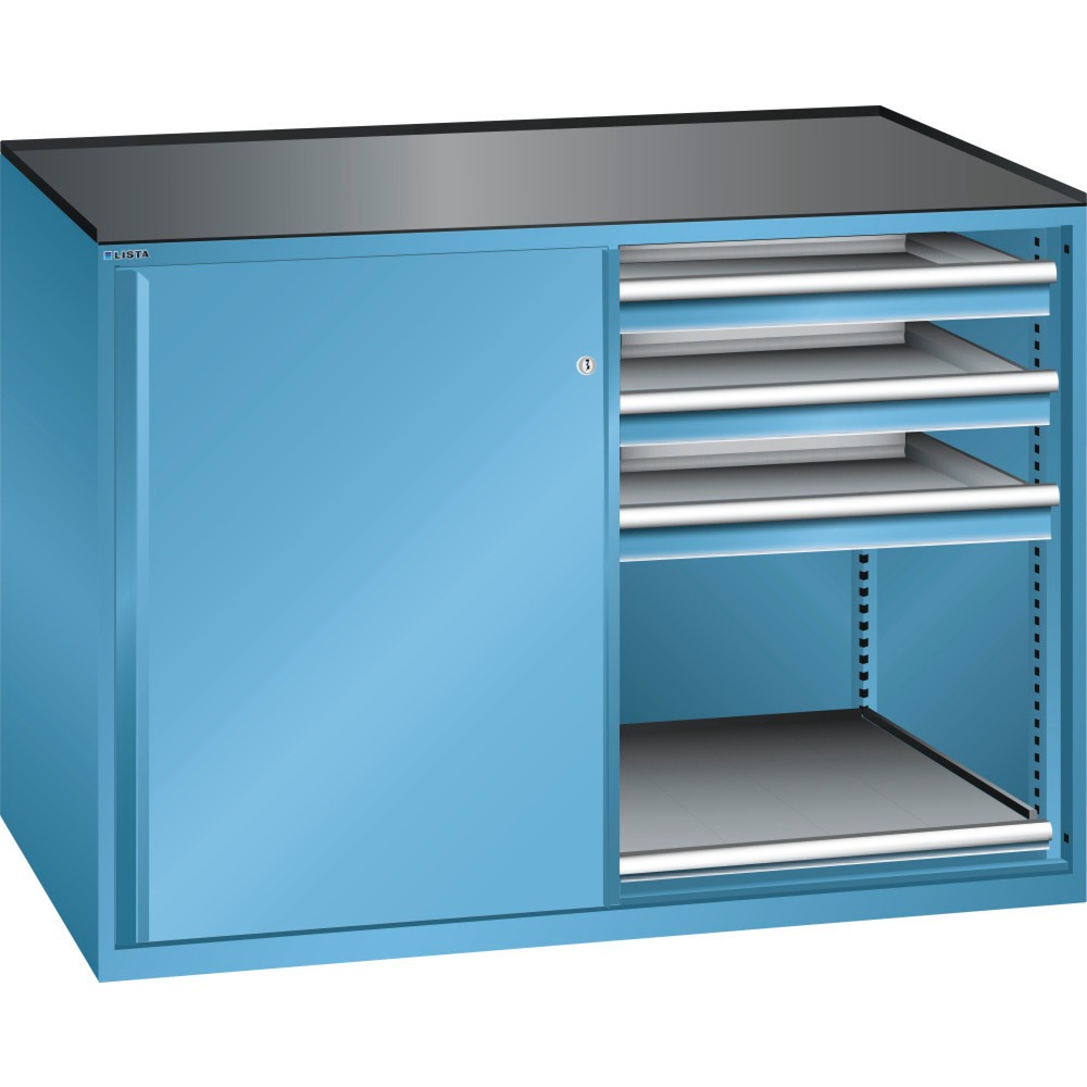 Immagine del prodotto: LISTA Armadio complementare 2x36x27E, (LxPxH) 1430x600x1020mm, 2 ripiani estraibili, 6 cassetti, portata 75 kg, celeste
