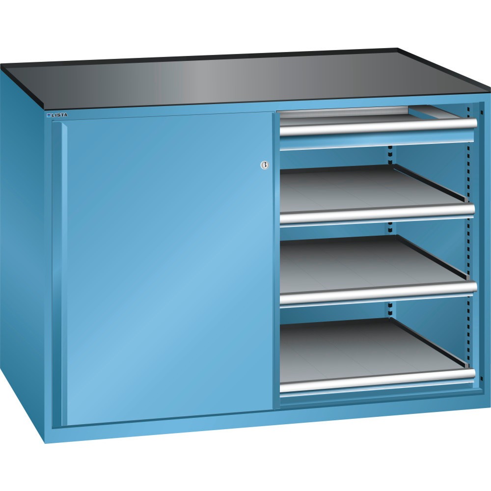 Immagine del prodotto: LISTA Armadio complementare 2x36x27E, (LxPxH) 1430x600x1020mm, 6 ripiani estraibili, 2 cassetti, portata 75 kg, celeste