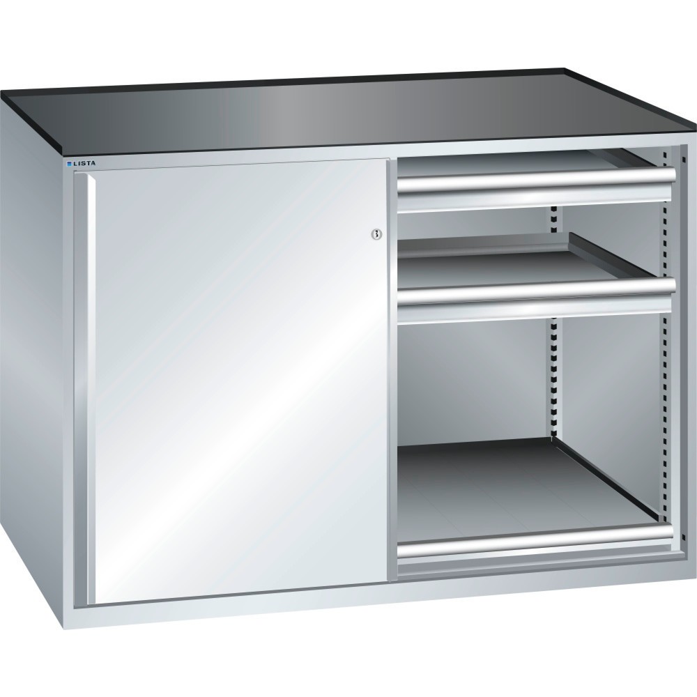 Immagine del prodotto: LISTA Armadio complementare 2x36x36E, (LxPxH) 1430x753x1020mm, 2 ripiani estraibili, 4 cassetti, grigio chiaro