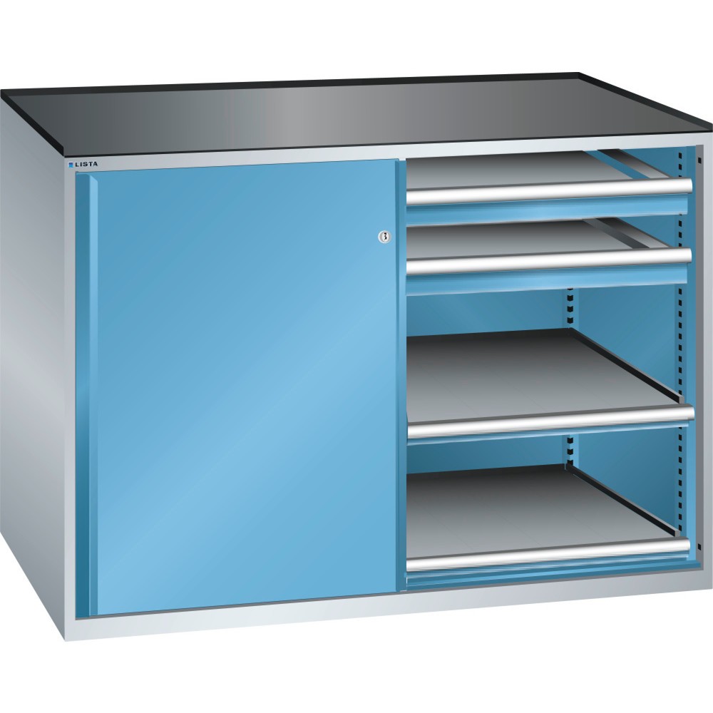 Immagine del prodotto: LISTA Armadio complementare 2x36x36E, (LxPxH) 1430x753x1020mm, 4 ripiani estraibili, 4 cassetti 200 kg, celeste