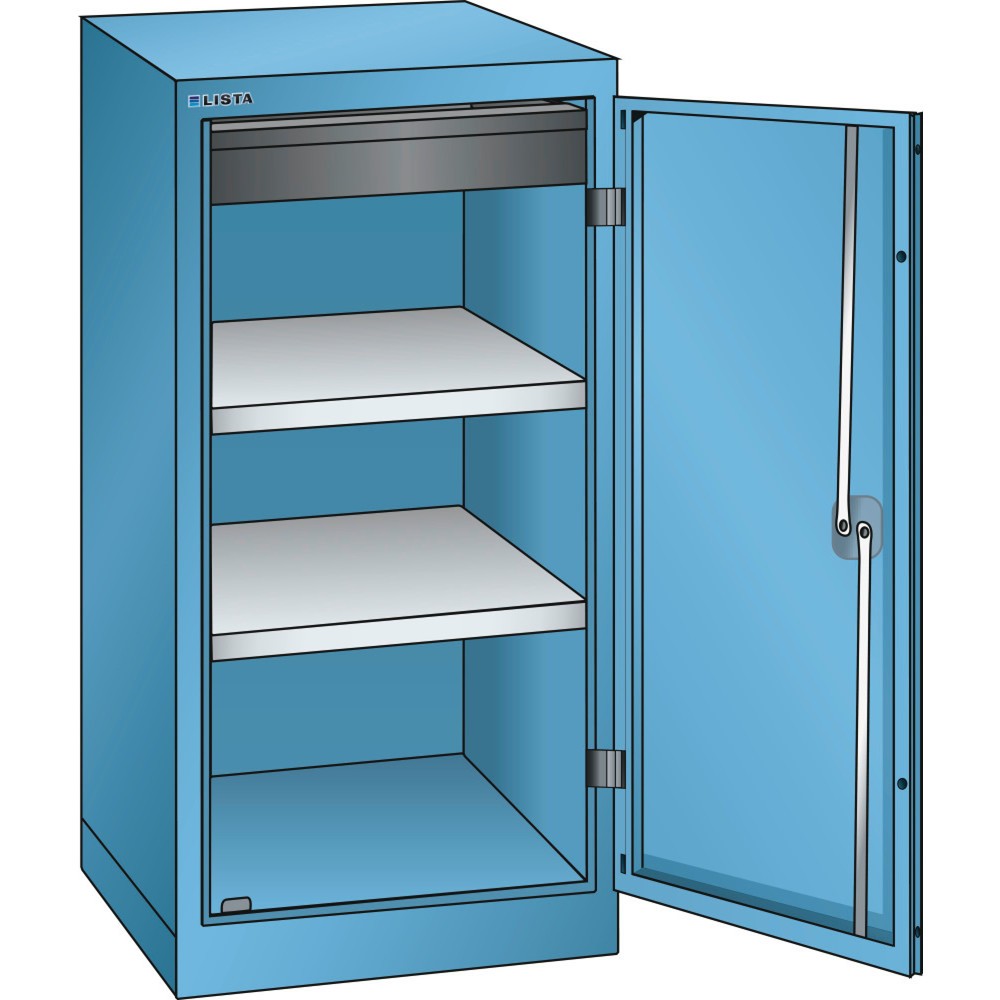 Immagine del prodotto: LISTA Armadio complementare, (LxPxH) 500x580x1000mm, 2 ripiani regolabili, 1 cassetto, celeste, KEY Lock