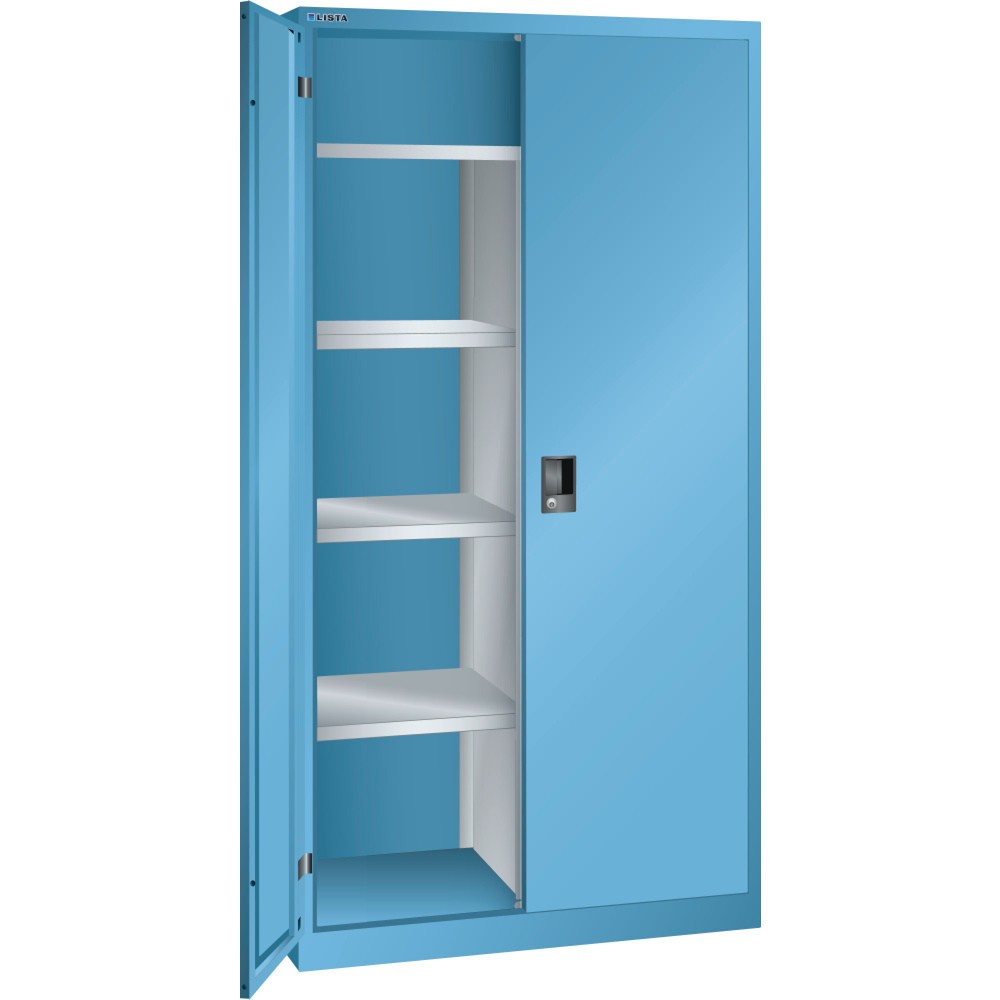 Immagine del prodotto: LISTA Armadio guardaroba e per biancheria, (LxPxH) 1000x500x1950mm, 4 ripiani regolabili, celeste, KEY Lock