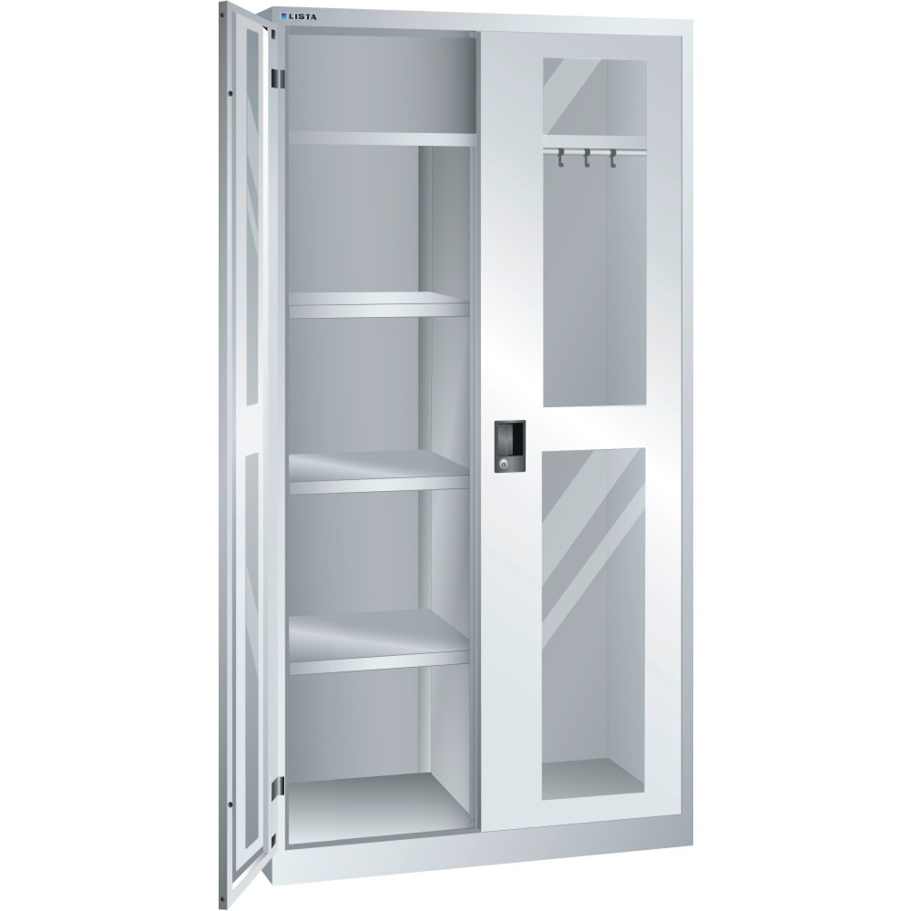 LISTA Armadio guardaroba e per biancheria, (LxPxH) 1000x500x1950mm, 4 ripiani regolabili