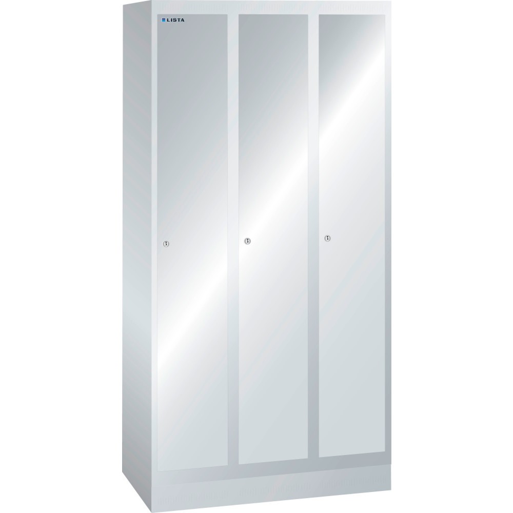 Immagine del prodotto: LISTA Armadio guardaroba con pannello forato, (PxH) 500x1800mm, con base, 3 scomparti, serratura a cilindro