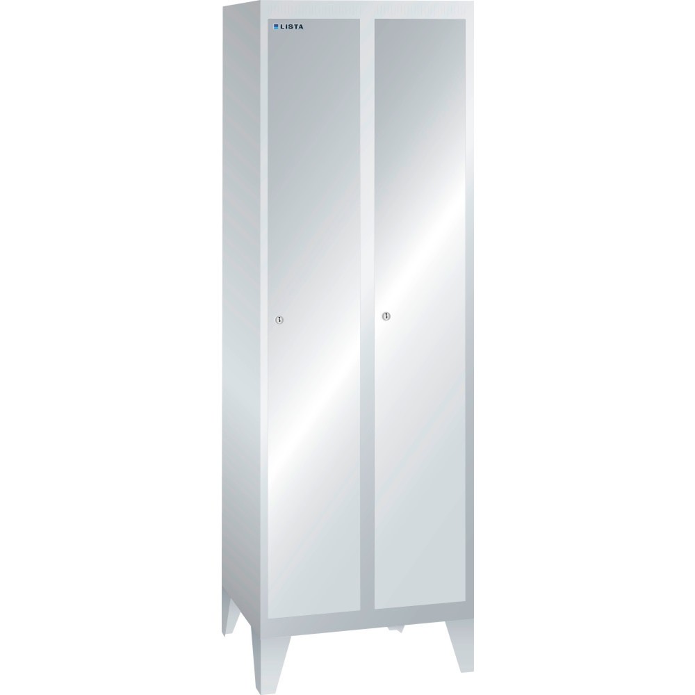 Immagine del prodotto: LISTA Armadio guardaroba con pannello forato, (PxH) 500x1850mm, con piedini, 2 scomparti, serratura a cilindro