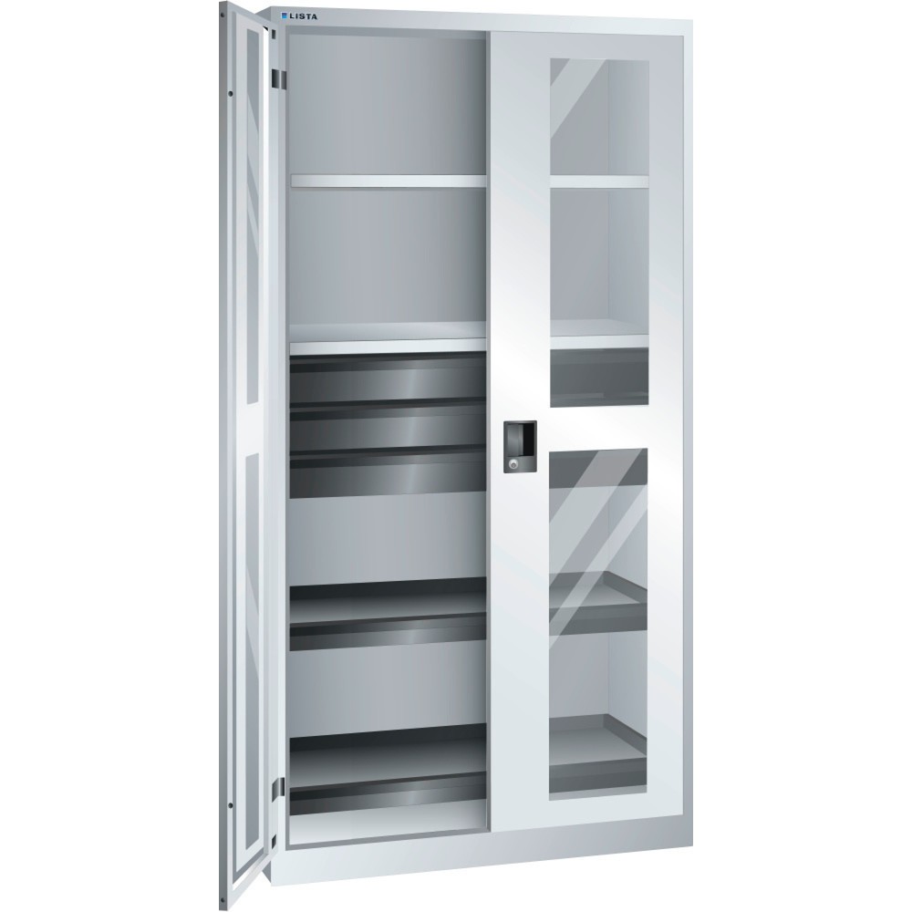 LISTA Armadio per attrezzi, (LxPxH) 1000x580x1950mm, 2 vani estraibili, 3 cassetti