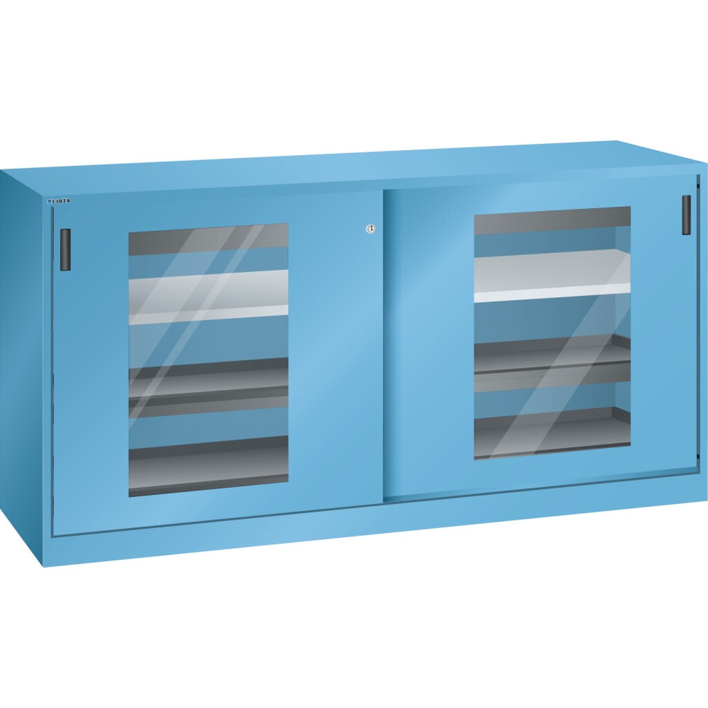 Immagine del prodotto: LISTA Armadio per attrezzi, (LxPxH) 2000x580x1000mm, 4 vani estraibili, 2 cassetti, celeste