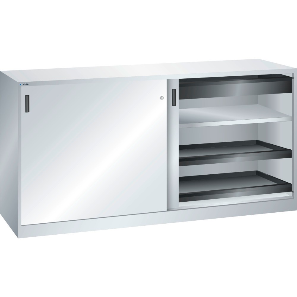 Immagine del prodotto: LISTA Armadio per attrezzi, (LxPxH) 2000x580x1000mm, 4 vani estraibili, 2 cassetti, grigio chiaro