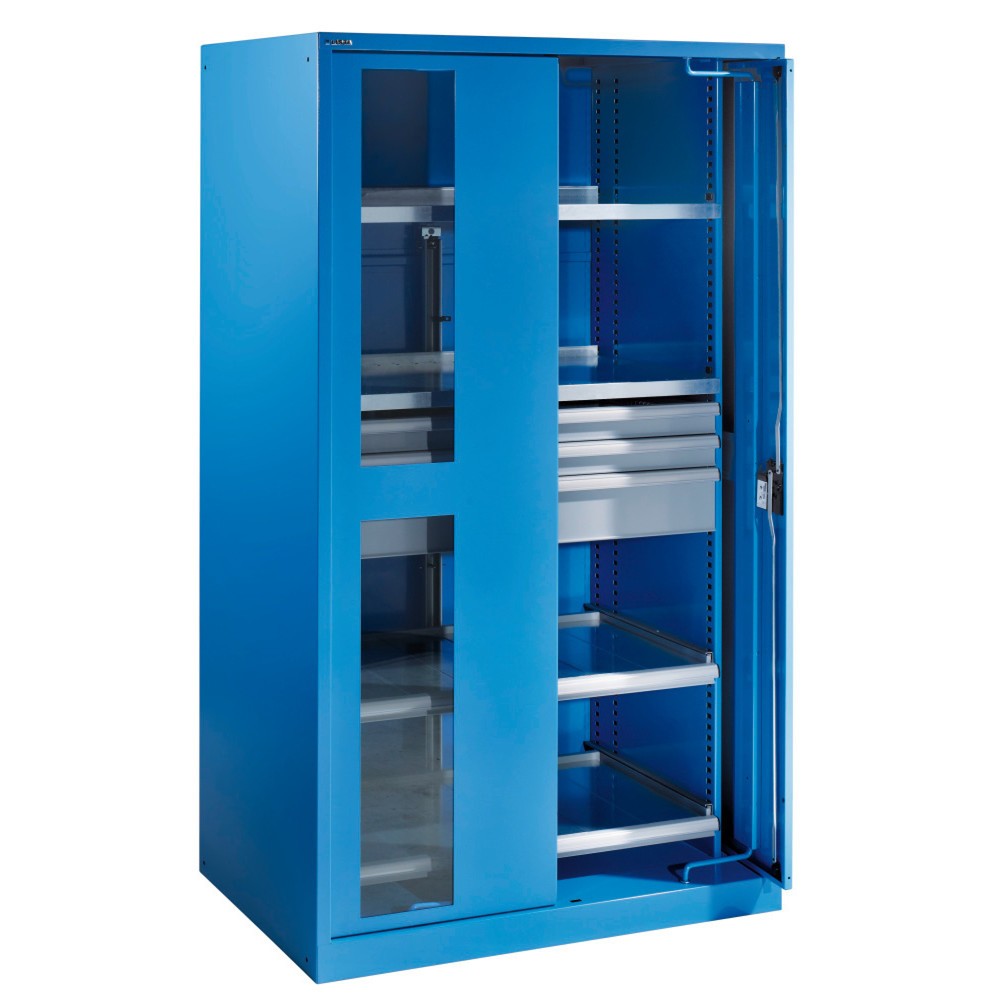 Immagine del prodotto: LISTA Armadio per carichi pesanti 54x27E, (LxPxH) 1146x690x1950mm, ante scorrevoli, 3 cassetti, celeste, CODE Lock