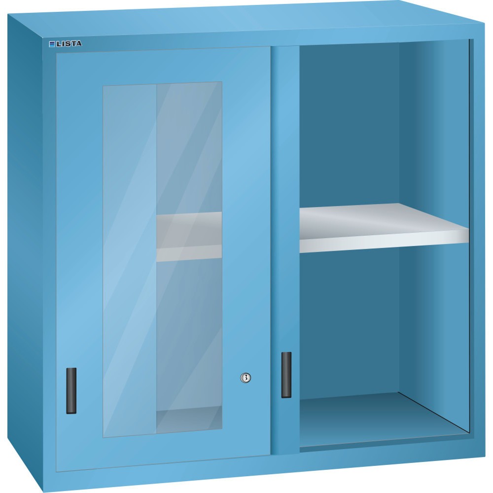 Immagine del prodotto: LISTA Armadio rialzato con porte scorrevoli 54x27E, (LxPxH) 1023x572x1000mm, finestra di ispezione, celeste