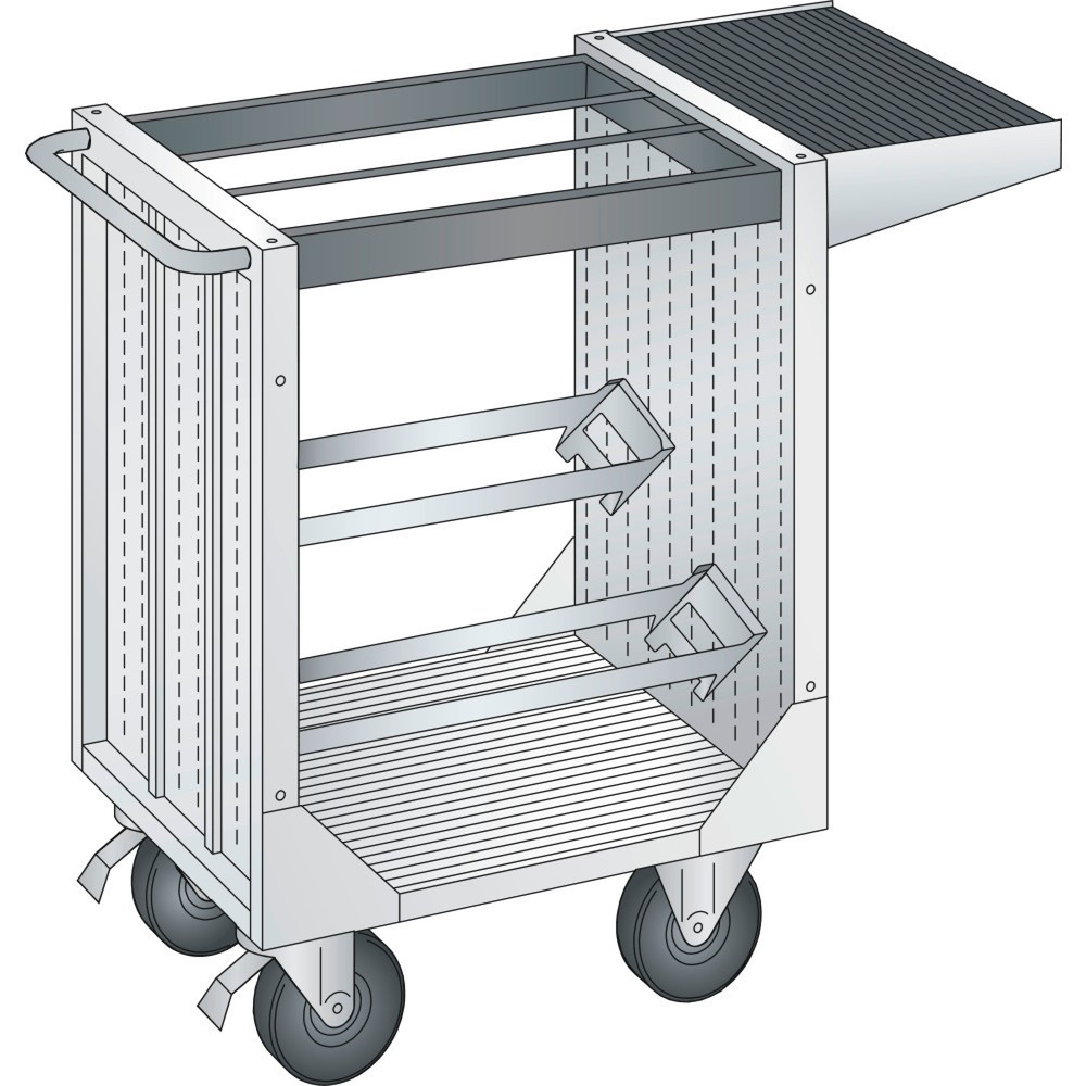 Immagine del prodotto: LISTA Carrello di trasporto per utensili di precisione 36x27E, (LxPxH) 1077x514x932mm, senza portautensili, grigio chiaro