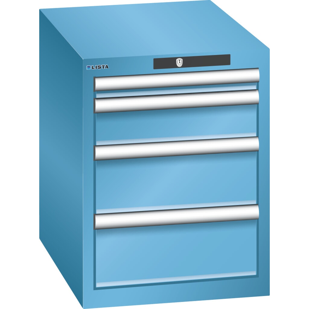 LISTA Cassettiera 18 x 27 E, (L x P x H) 411 x 572 x 533 mm in celeste