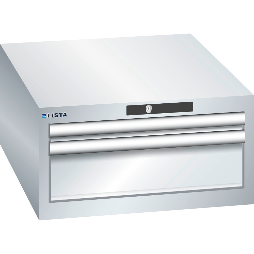 LISTA Cassettiera 27x36E, (LxPxH) 564x725x283mm, 2 cassetti, 1 x 50 / 1 x 150, grigio chiaro, KEY Lock Immagine del prodotto: LISTA Cassettiera 27x36E, (LxPxH) 564x725x283mm, 2 cassetti, 1 x 50 / 1 x 150, grigio chiaro, KEY Lock