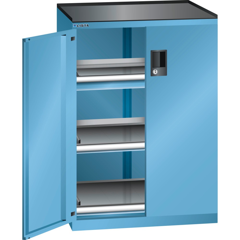 Immagine del prodotto: LISTA Cassettiera 36x27E, (LxPxH) 717x600x1020mm, 1 cassetto, 1 x 75, celeste, KEY Lock