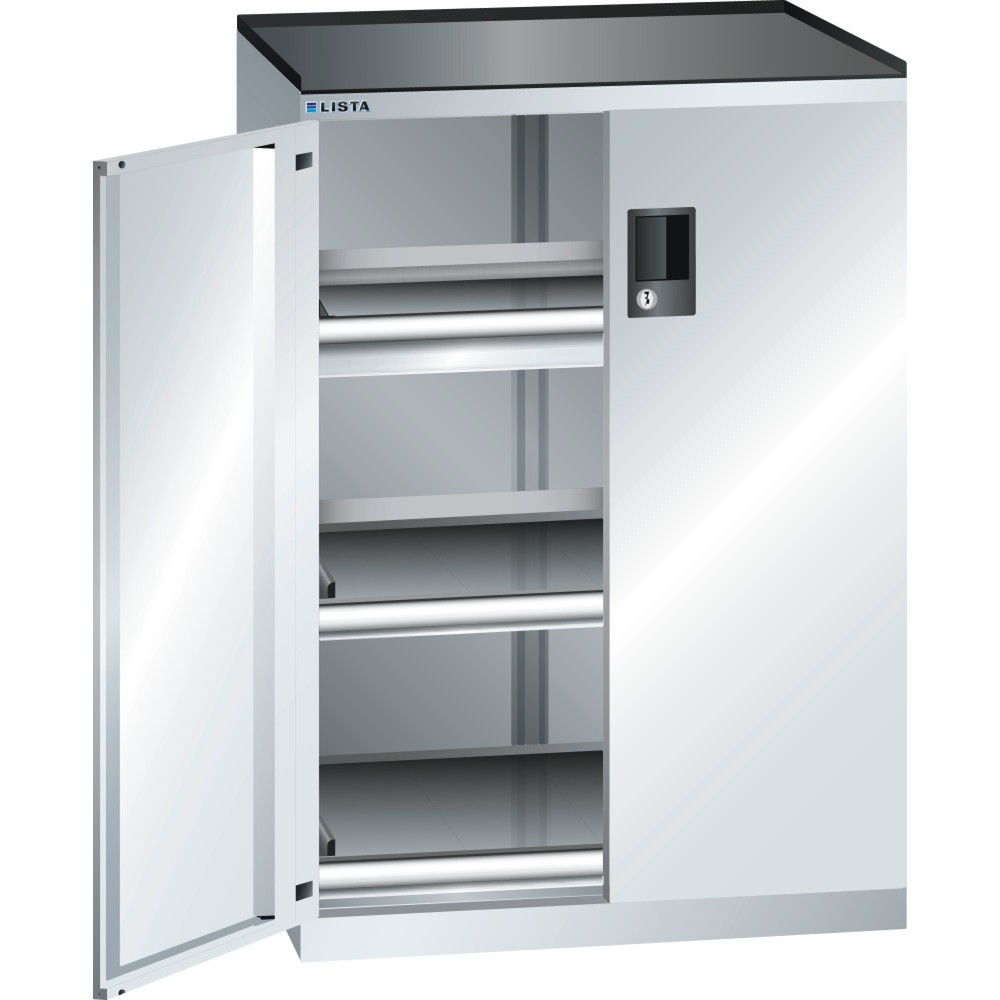 Immagine del prodotto: LISTA Cassettiera 36x27E, (LxPxH) 717x600x1020mm, 1 cassetto, portata 200kg, 1 x 75, grigio chiaro, KEY Lock