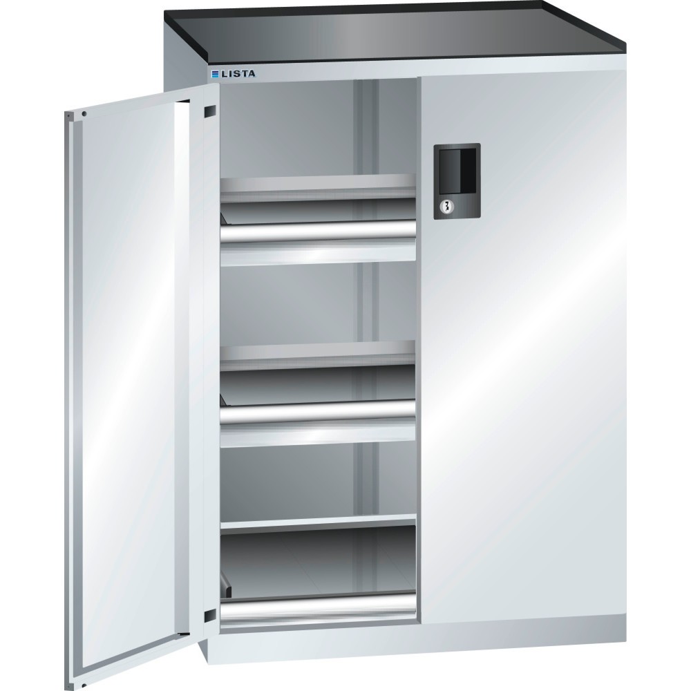 Immagine del prodotto: LISTA Cassettiera 36x27E, (LxPxH) 717x600x1020mm, 2 cassetti, portata 200kg, 2 x 75, grigio chiaro, RFID Lock