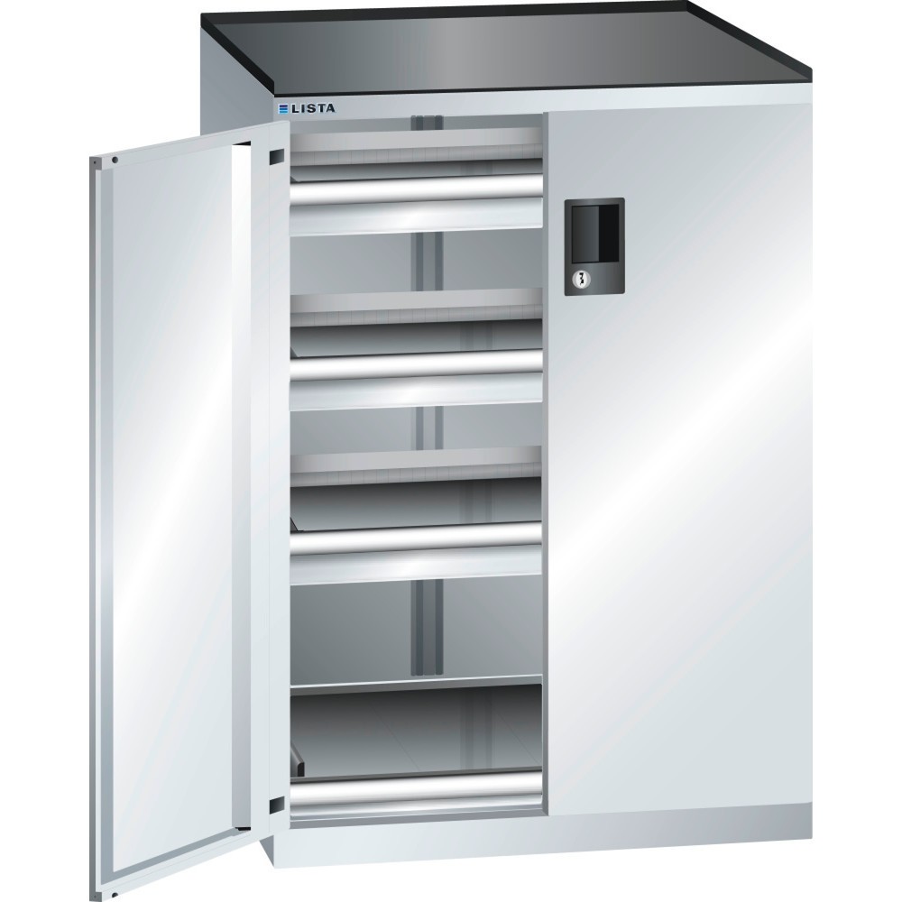 Immagine del prodotto: LISTA Cassettiera 36x27E, (LxPxH) 717x600x1020mm, 3 cassetti, 3 x 75, grigio chiaro, KEY Lock