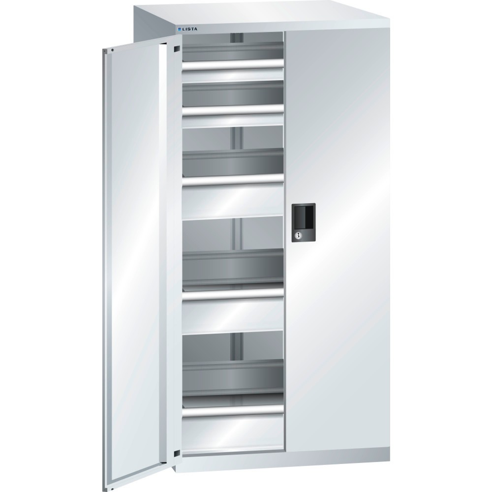 Immagine del prodotto: LISTA Cassettiera 36x36E, (LxPxH) 717x753x1450mm, 5 cassetti, 2 x 75 / 3 x 150, grigio chiaro, KEY Lock