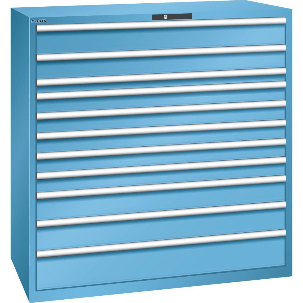 Immagine del prodotto: LISTA Cassettiera 78x36E, (LxPxH) 1431x725x1450mm, 11 cassetti portata 200 kg, celeste, CODE Lock