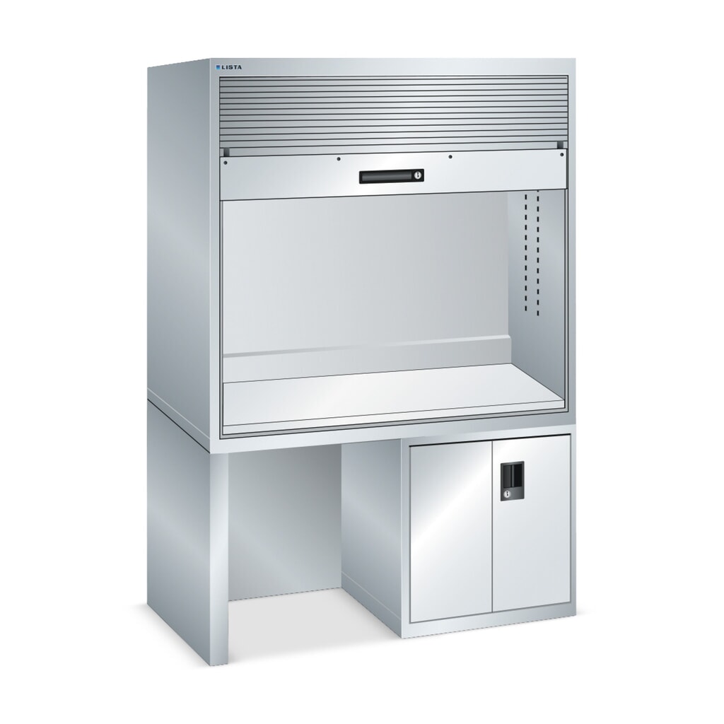 Immagine del prodotto: LISTA Postazione per controllo qualità 2x36x36E, (LxPxH) 1434x725x1900mm, senza ciabatta, grigio chiaro