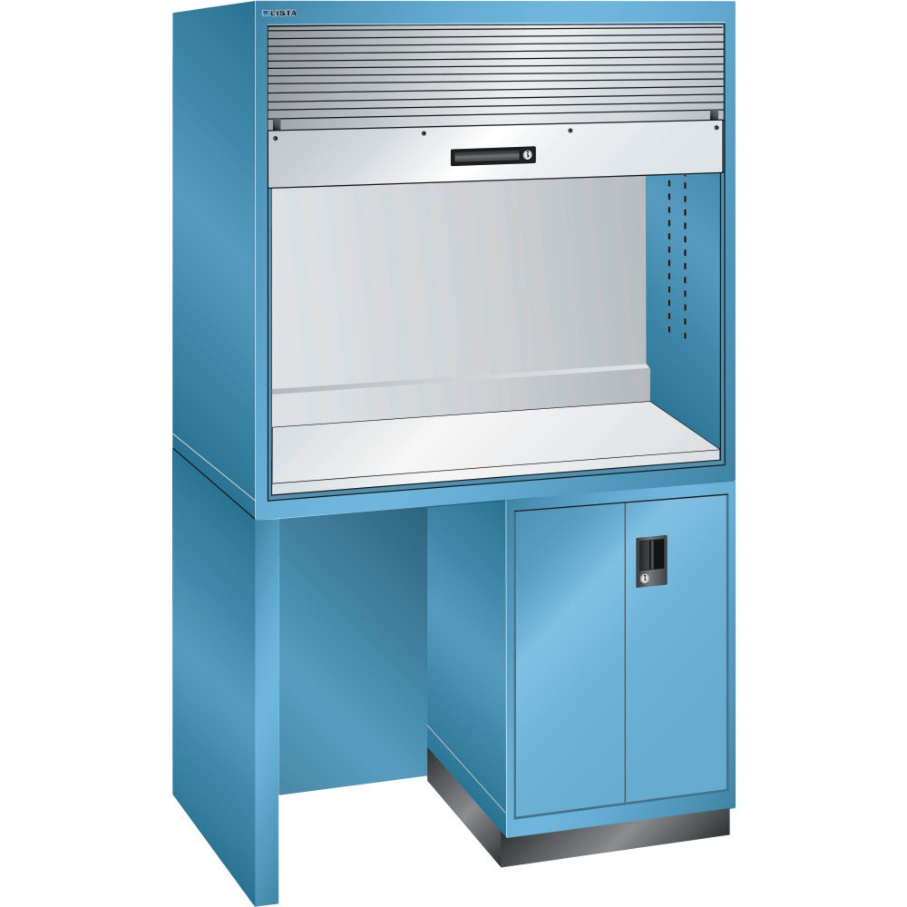 Immagine del prodotto: LISTA Postazione per controllo qualità 2x36x36E, (LxPxH) 1434x725x2100mm, senza ciabatta, celeste