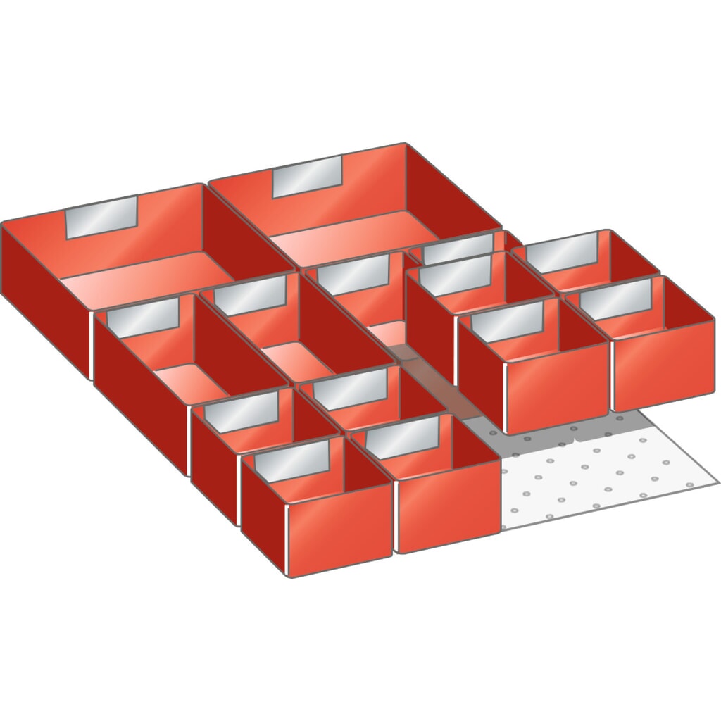 LISTA Set di cassette 18x27E, (LxPxH front.) 306x459x75mm, 14 pezzi Immagine del prodotto: LISTA Set di cassette 18x27E, (LxPxH front.) 306x459x75mm, 14 pezzi