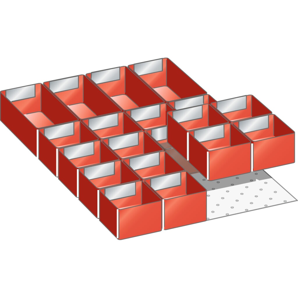 Immagine del prodotto: LISTA Set di cassette 18x27E, (LxPxH front.) 306x459x75mm, 20 pezzi