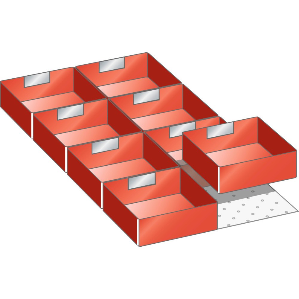 Immagine del prodotto: LISTA set di cassette 18x36E, (LxP) 306x612mm, 8 pezzi, per altezza frontale 50mm