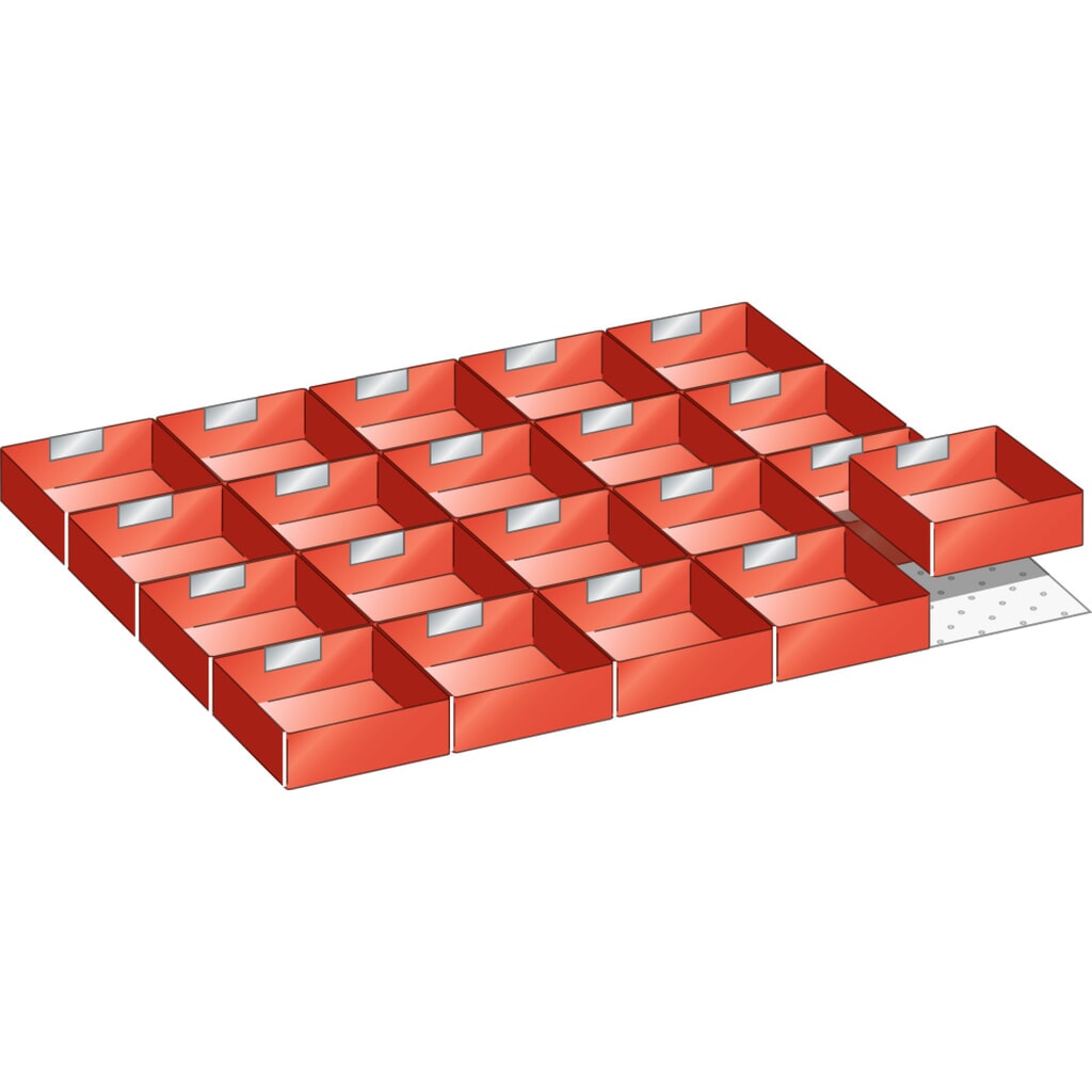 LISTA set di cassette 45x36E, (LxP) 765x612mm, 20 pezzi, per altezza frontale 50mm Immagine del prodotto: LISTA set di cassette 45x36E, (LxP) 765x612mm, 20 pezzi, per altezza frontale 50mm