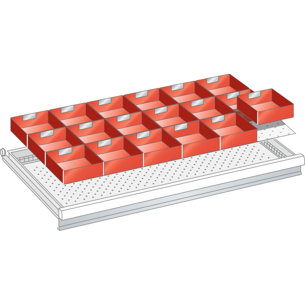 Immagine del prodotto: LISTA Set di cassette 54x27E, (LxPxH front.) 918x459x50mm, 18 pezzi