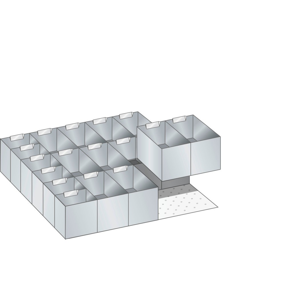 Immagine del prodotto: LISTA Set di cassette, (LxP) 500x600mm, 18 pezzi, per altezza frontale 75mm
