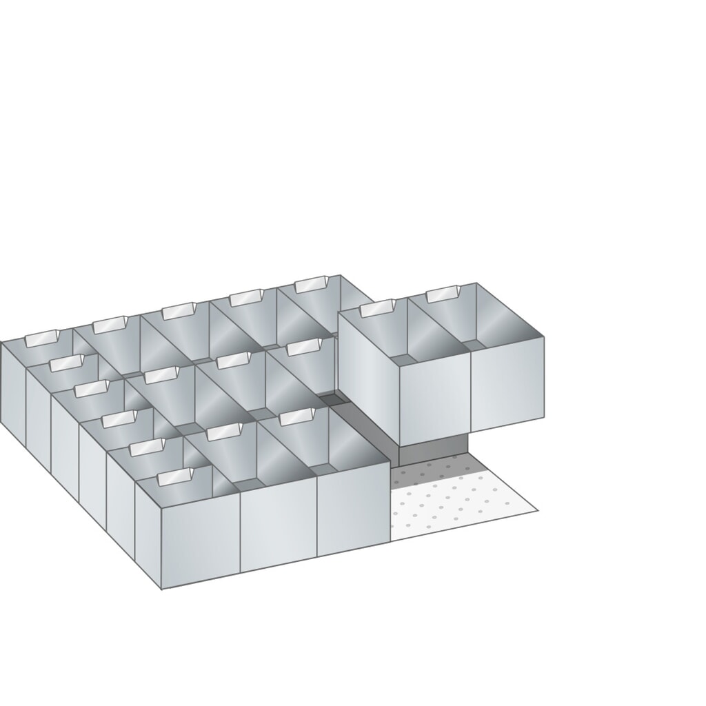 LISTA Set di cassette, (LxP) 500x600mm, 18 pezzi, per altezza frontale 75mm Immagine del prodotto: LISTA Set di cassette, (LxP) 500x600mm, 18 pezzi, per altezza frontale 75mm