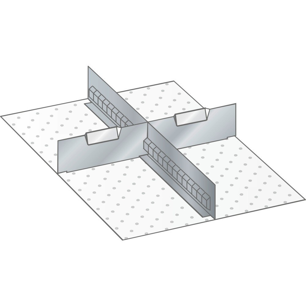 Immagine del prodotto: LISTA set di diaframmi e divisori 18x27E, (LxP) 306x459mm, 1 diaframma, 2 divisori, per altezza frontale 50mm