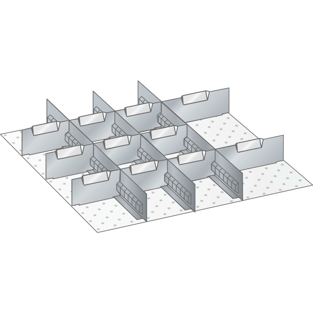 Immagine del prodotto: LISTA set di diaframmi e divisori 27x27E, (LxPxH front.) 459x459x50mm, 3 diaframmi, 11 divisori, per altezza frontale 50mm