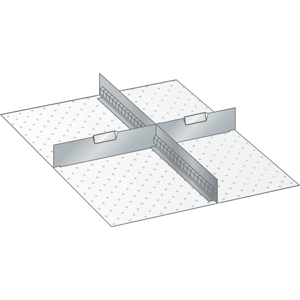 Immagine del prodotto: LISTA set di diaframmi e divisori 27x36E, (LxP) 459x612mm, 1 diaframma, 2 divisori, per altezza frontale 75mm