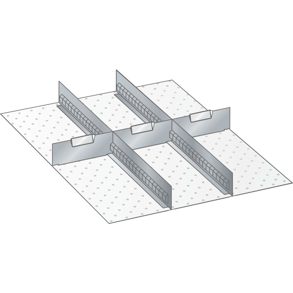 Immagine del prodotto: LISTA set di diaframmi e divisori 27x36E, (LxP) 459x612mm, 2 diaframmi, 3 divisori, per altezza frontale 75mm