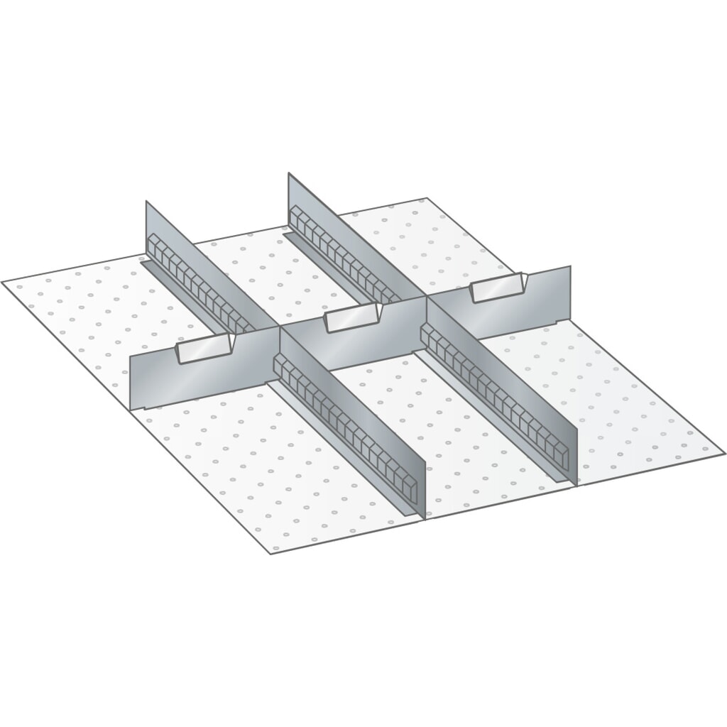 Immagine del prodotto: LISTA set di diaframmi e divisori 27x36E, (LxP) 459x612mm, 2 diaframmi, 3 divisori, per altezza frontale 75mm
