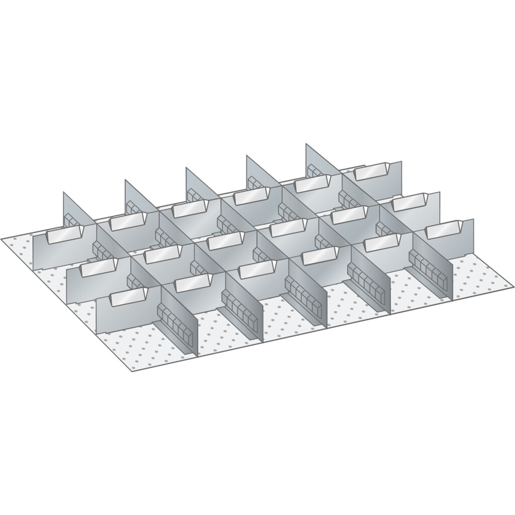 Immagine del prodotto: LISTA set di diaframmi e divisori 36x27E, (LxP) 612x459, 5 diaframmi, 18 divisori, per altezza frontale 50mm