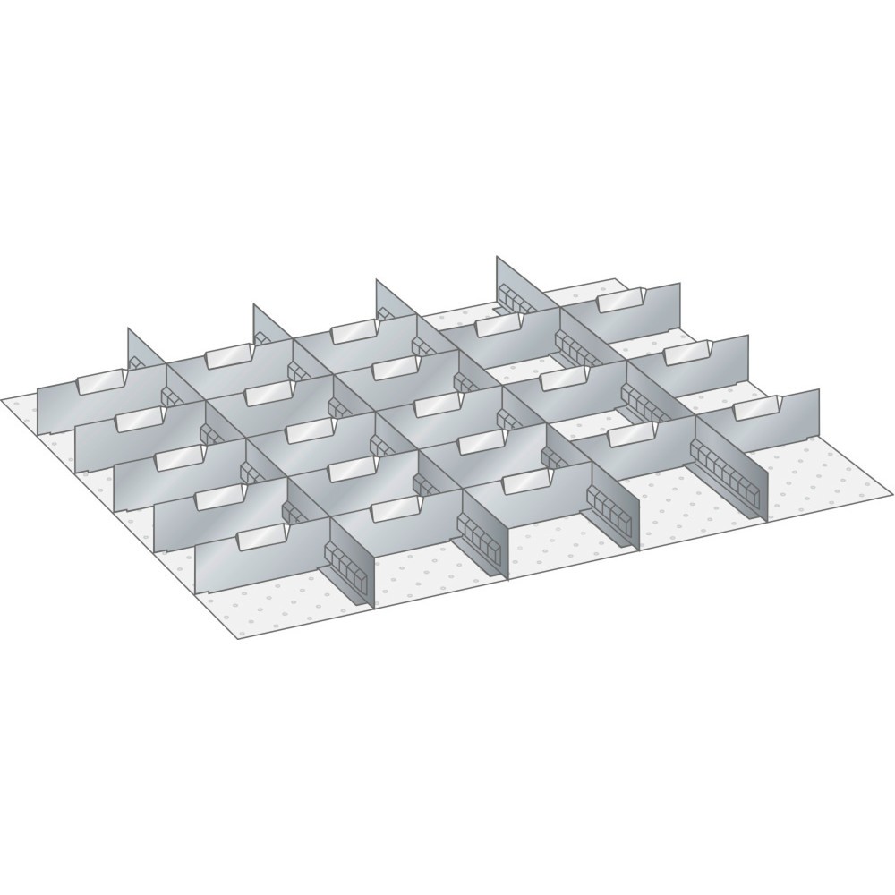 Immagine del prodotto: LISTA set di diaframmi e divisori 45x36E, (LxP) 765x612mm, 4 diaframmi, 21 divisori, per altezza frontale 75mm