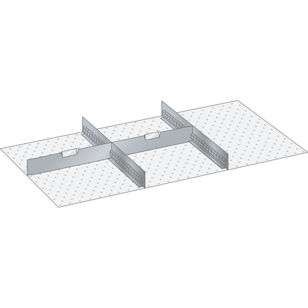 LISTA set di diaframmi e divisori 54x27E, (LxP) 918x459mm, 2 diaframmi, 2 divisori, per altezza frontale 50mm Immagine del prodotto: LISTA set di diaframmi e divisori 54x27E, (LxP) 918x459mm, 2 diaframmi, 2 divisori, per altezza frontale 50mm